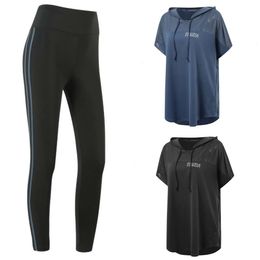 Nuevo traje de acondicionamiento físico para mujer Fitness de cintura alta y traje deportivo Traje deportivo 2024 Conjunto de yoga Sports Sport Pants Tape