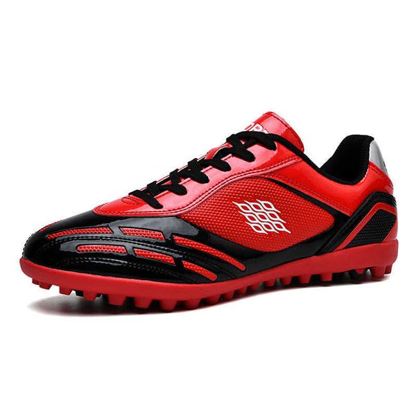 Nouvelles chaussures de football pour hommes pour femmes confortables TF AG chaussures de football rouge noir chaussures d'entraînement pour jeunes grande taille 32-45
