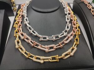 Nouveau pendentif femme long 45 50 60 cm collier de créateur bijoux bracelet colliers ensemble de fiançailles pour femmes hommes mode haut qualité accessoires de fête de mariage