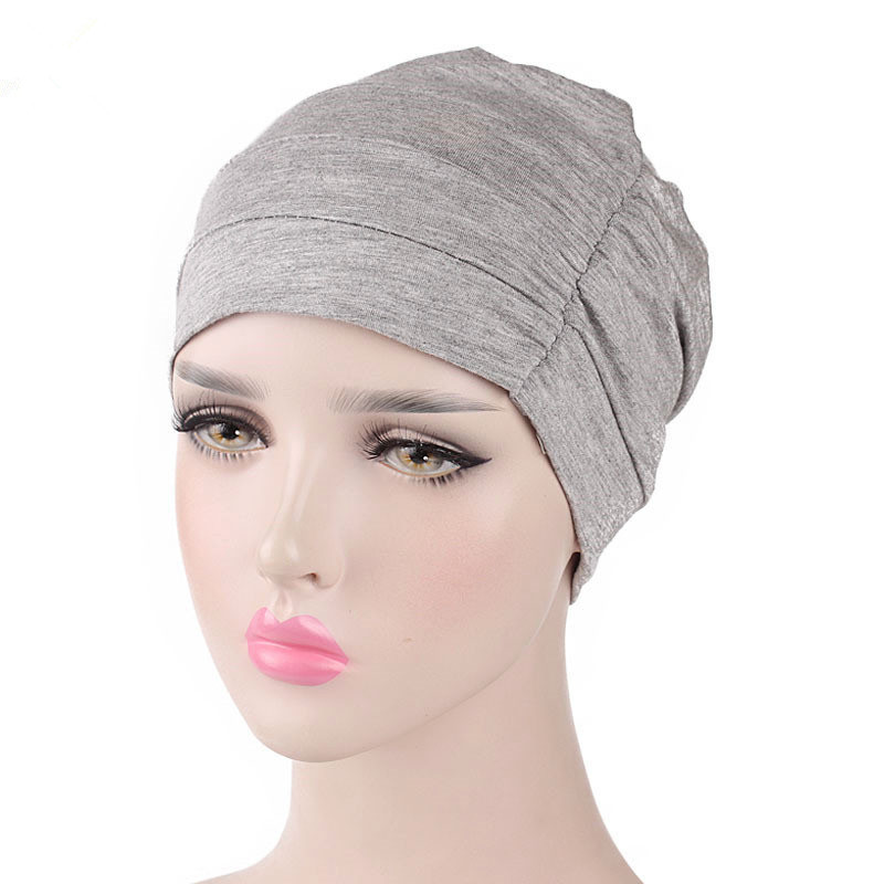 New Womens Soft Comfy Chemo Cap and Sleep Turban Hat Liner for Cancer Hair Loss Cotton Headwear Head wrap Hair accessories