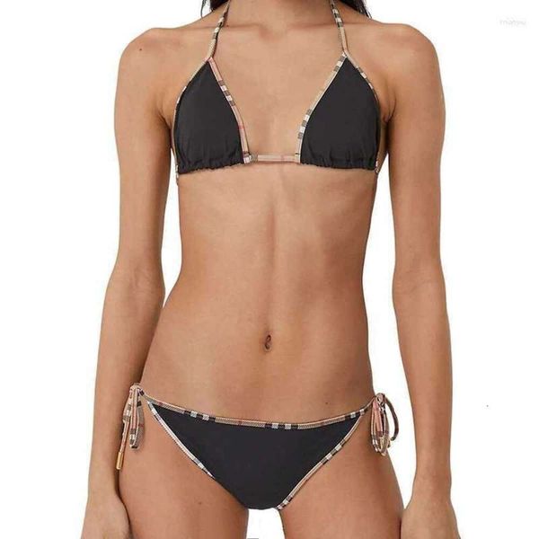 Nouveaux maillots de bain pour femmes Classic Plaid Bikini Femmes Maillot de bain Set Designer Marque Mode Sexy Élégant Beach Thong Femme Vêtements d'été