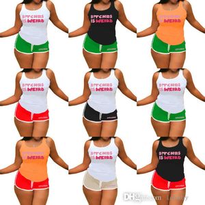 New Womens Survêtements Designer 2023 Summer Yoga Set Outfits Lettre Imprimé Débardeur Et Shorts 2 Piece Set Sports 15 Couleurs