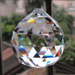 Nuevo colgante maravilloso bola de cristal transparente esfera prisma colgante espaciador cuentas para el hogar lámpara de cristal de boda decoración de araña