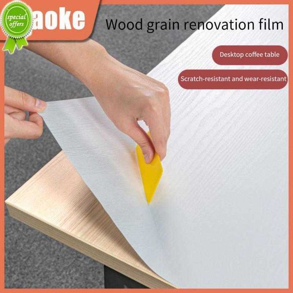 Nouveau papier peint en bois ruban auto-adhésif PVC Film décoratif imperméable armoires de cuisine chambre armoire meubles rénovation autocollants