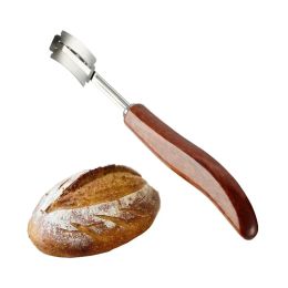 Nuevo Cortador de pan para hornear de madera, herramientas de corte, hoja de anotador de pan, cuchillo con mango, marcado cojo con 5 cuchillas, herramienta de corte de pan