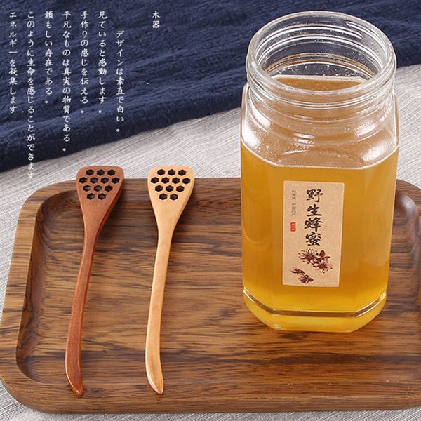 Bee Stick Jar Stick Honey Server Agitadores de café Licuadora de café Espumador Honey Stir Sticks Agitadores de café Cucharas de miel para té FMT2167