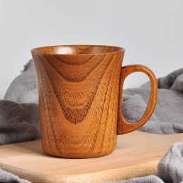 Nuevo color de la taza de madera color de madera hecha a mano de madera natural té de té de cerveza Milk Mug Beverage Botella Botella de Agua