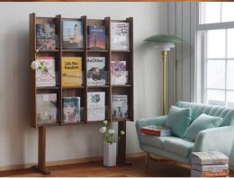 Nieuw houten mini -boekenplankmodel voor 1/6 miniatuur poppenhouse meubels leesweergave /boeken voor BJD OB11 -poppenaccessoires