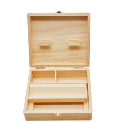 Nueva caja de almacenamiento de madera, juego de pino, caja de herramientas para cigarrillos de mano