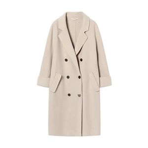 Wool Coat Dames Double-side vrouwelijke jas Autumn Winter's Coats Jackets Tops 201102