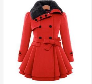Nueva chaqueta de bownot de lana femenina larga sección coreana 2018 otoño invierno delgado abrigo de lana caliente 2018 moda plus talla 41701185