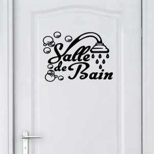 NOUVEAU WORD WALL AUTOCHER FAPE POUR PAPIR POUR POUR LA SALLE DE DOOR WC DÉCOR DE PORT