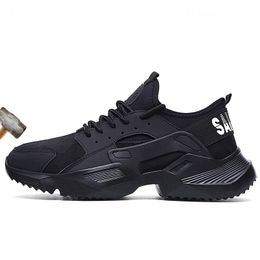 Nieuwe Werk Veiligheidsschoenen 2019 Mode Sneakers Ultra-Light Soft Down Men Ademend Anti-Shattering Steel Teen Work Boots 201019