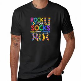 Nouveau T-Shirt de la journée mondiale du syndrome de Down, Rock Your chaussettes, T-Shirt bldie, hauts mignons pour hommes, t-shirts graphiques e83D #