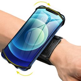 Nuovo supporto per telefono da polso Cinturino sportivo universale girevole a 360° per smartphone Bracciale da corsa per escursionismo Bicicletta a piedi