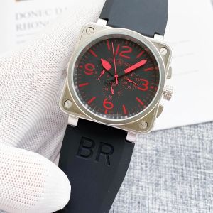nieuwe Horloges Heren bel Automatisch Mechanisch Horloge Bruin Leer Zwart Rubber ross Horloges horloges Cadeau voor jongens