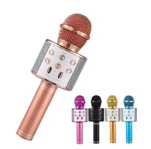 Nouveau WS858 Microphone sans fil karaoké WS-858 Microphone USB KTV lecteur de téléphone portable micro haut-parleur enregistrer de la musique