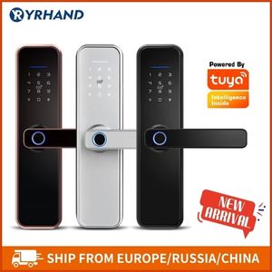 New X5 Waterproof Tuya Biometric Fingerprint Lock Security Intelligent Smart Lock With WiFi APP Password RFID Door Lock 201013