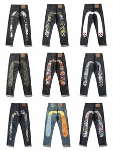 Nouveau Y2K Jeans American High Street Rétro Hip Hop Fi Imprimer Jeans Mâle Harajuku Punk Pantalon Gothique Couple Casual Pantalons de rue N9XB #