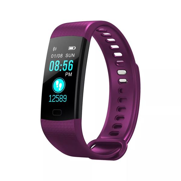 Nuevo Y5 Bluetooth banda inteligente pantalla a Color Monitor de ritmo cardíaco presión arterial podómetro pulsera Fitness anillo de mano inteligente