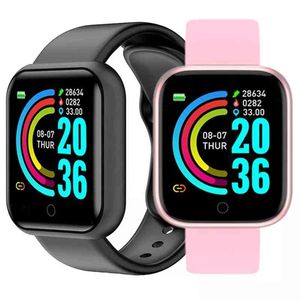 Nieuwe Y68 Dames Smart Polsbandjes Sport Fitness Stappenteller Kleurenscherm Walk Stap Teller Horloges Kinderen Mannen Armbanden