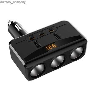 Nouveau Yantu universel voiture USB allume-cigare prise répartiteur 12 V-24 V adaptateur secteur Max 5 V 3.1A 3 USB chargeur de voiture avec voltmètre LCD voiture