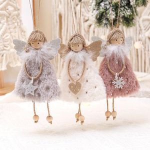 Nieuwjaar 2022 Presenteert Soft Plush Girl Doll Christmas Decoration Xmas Ornament Toys Christmas Tree Pendant Cafe Home Decor RRE15054