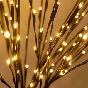 Branches lumineuses créatives en brindilles de saule, 70cm, décoration de noël pour la maison, décor de noël, décoration du Ramadan, nouvel an 2024