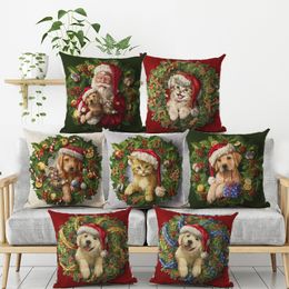 Nieuwjaar Kerstversiering voor Home 2020 Kerst Ornamenten Navidad Frozen Party Decoratieve Fabriek Outle Cushion Cover