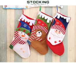 Nieuwjaar Christmas Stocking Sack Xmas Gift Candy Bag Kerstversiering voor Sok Christmas Tree Decor DC287