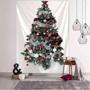 Nouvel An Christmas Tree Tapestry Ornement Mur suspendu Carpets Carpet Mome Deocr Yoga Pad Spread Plack Mat Cadeau tissé J220804