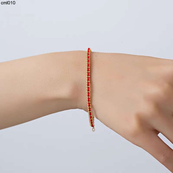 Le bracelet du Nouvel An en corde rouge française Loong ne se décolore pas.Sens de haut niveau amoureux polyvalents femmes minces 90ij