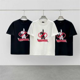 Nouvel An du Lapin Wedone Summer a Niche Trendy Brand Loose Fitting Couple T-shirt à manches courtes pour hommes et femmes American Summer Cotton