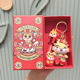 Nieuw jaar van het jaar van de Loong Mascot Cartoon Lovers Hangleutel Key Chain Doll Pendant Key Chain