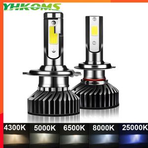 Nieuwe YHKOMS 80W 14000LM Auto Haedlight H4 H7 H1 LED H8 H9 H11 4300K 5000K 6500K 8000K 25000K Auto mistlamp 80W 16000LM 12V LED Lamp