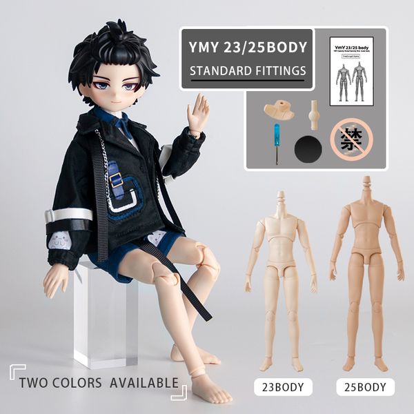 New YMY23 / 25 Male Body Joint Doll Doy Boy Girl Girl Body for Obitsu 11, GSC Head, OB22, OB23, BJD Doll Accessories Toy