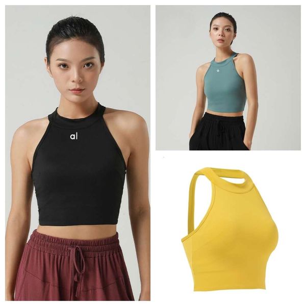 Nouveau Yoga doux AL haut ce soutien-gorge débardeur soutien-gorge de sport femme grève moyenne sans couture confort col haut soutien-gorge dos