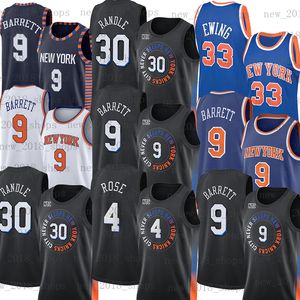 Maillot Basketball Patrick 33 Ewing RJ 9 Barrett Julius 30 Randle Derrick 4 Rose Kevin 20 Knox Hommes