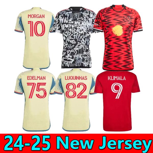 New York 2024 Maillots de football rouges BURKE LUQUINHAS VANZEIR AMAYA NEALIS TOLKIN MORGAN BULLS 24 25 MLS football hommes enfants chemise