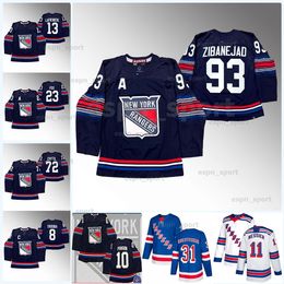 New York 93 Mika Zibanejad Rangers 202324 TROISIÈME Jersey''nHl''Chris Kreider Artemi Panarin Kaapo Kakko Adam Fox Ryan Lindgren Ryan Lindgren KAndre Miller Igor Shes