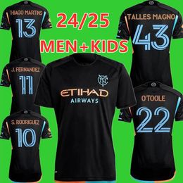 New York City FC 2024 Soccer Jersey Kid Kit Men Major League 24 25 Kirt de football Home NYCFC Sky Blue Away Black Talles Magno Fernandez Rodriguez Keaton 665