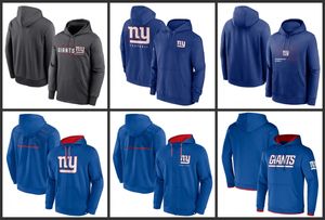 New York''Giants''Herenblauwe Sideline Club Performance-hoodie met volledige ritssluiting