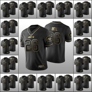 New York''Jets''Men 14 Sam Darnold 11 Denzel Mims 77 Mekhi Becton Custom Women Youth Black Jersey Golden Edition