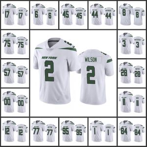 New York''Jets''Men 77 Mekhi Becton 11 Denzel Mims 12 Joe Namath 8 Aaron Rodgers Femmes Jeunes''NFL White Custom Vapor Limited Jersey