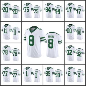 New York''Jets''Men 77 Mekhi Becton 78 Laken Tomlinson 2 Zach Wilson 1 Sauce Gardner Femmes Jeunes Blanc Legacy Custom Limited Jersey