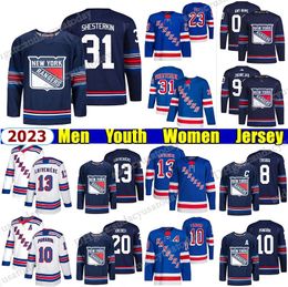 Maillot de hockey New York''raangers'' 24 Kaapo Kakko 48 Kalynuk 88 Patrick Kane 21 Barclay Goodrow 55 Ryan Lindgren Mikkola Jaroslav Halak 5 Ben Harpur personnalisé hommes femmes jeunes