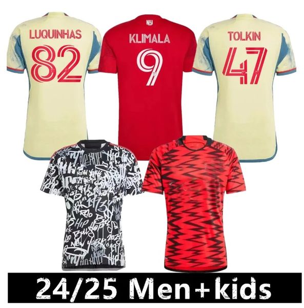 New York Red 24 25 Bulls Soccer Jers Morgan 2023 2024 Fans Joueur Edelman Tolkin Elias Manoel Amaya Burke Luquinhas Football Shirt Fernandez Kids Kit MlS