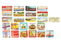 New York San Francisco Paris London City Souvenirs Maignants Réfrigérateur Ensemble de 24 Magnetic Fridge Aimant Home Decoration Accessori3102036