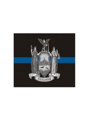 Drapeau de l'État de New York Flag de ligne bleue mince 3x5 pi Banner de police 90x150cm Cadeau de festival 100d Polyester Indoor extérieur drapeau imprimé et2945972