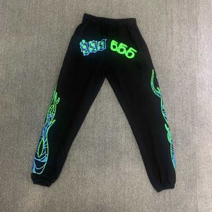 New Young Thug Sp5der Pantalons Hommes Pantalons De Sport Pantalons De Survêtement Soie Imprimer Bouquet Leggings Lâche Tendance Cent Pantalons Décontractés Jogger Hommes G1007